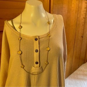 Attractive light khaki stone necklace set!